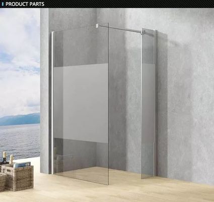 Frameless Clear Glass Shower Enclosure , Single Frameless Glass Shower Door