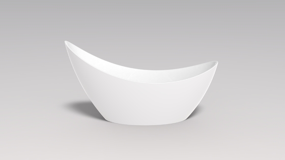 Unique Slipper Small Freestanding Soaking Tub 1800x890x680mm Indoor Tapered