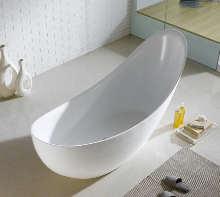 Unique Slipper Small Freestanding Soaking Tub 1800x890x680mm Indoor Tapered