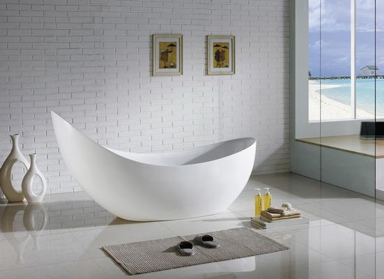 Unique Slipper Small Freestanding Soaking Tub 1800x890x680mm Indoor Tapered