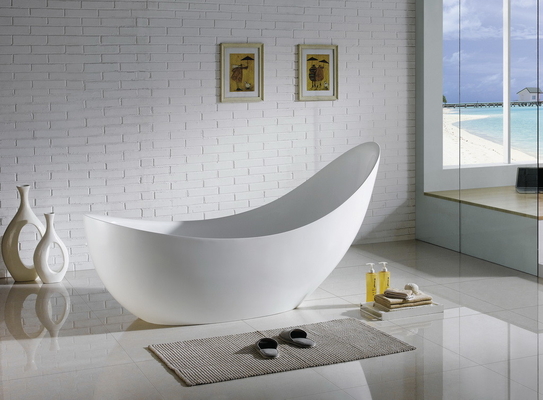 Unique Slipper Small Freestanding Soaking Tub 1800x890x680mm Indoor Tapered