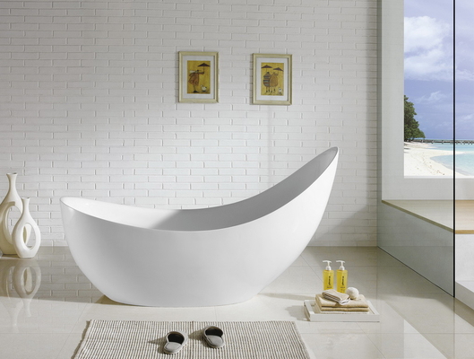 Unique Slipper Small Freestanding Soaking Tub 1800x890x680mm Indoor Tapered