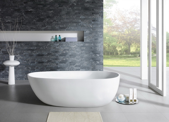 Stand Alone Freestanding Slipper Bathtubs For Small Bathrooms Glossy White