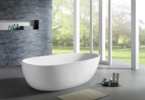 Stand Alone Freestanding Slipper Bathtubs For Small Bathrooms Glossy White