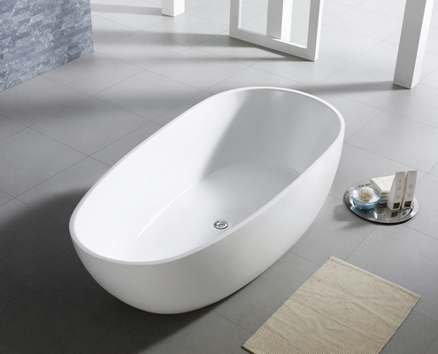 Stand Alone Freestanding Slipper Bathtubs For Small Bathrooms Glossy White