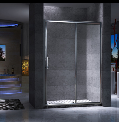 Shinning Chrome Framed Glass Shower Enclosure Clear Stainless Steel Handle